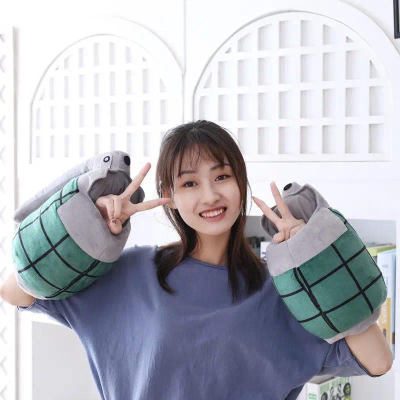2pcs/lot Hero Academia Katsuki Bakugou Warm Plush Glove Pillow Grenade Doll Cosplay Children Birthday Gift Toy