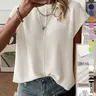 【Black Friday】Women's Solid Color Sweater Vest, Casual Fashion Round Neck Knit Top, Fashion Women's Knitwear for Daily Wear