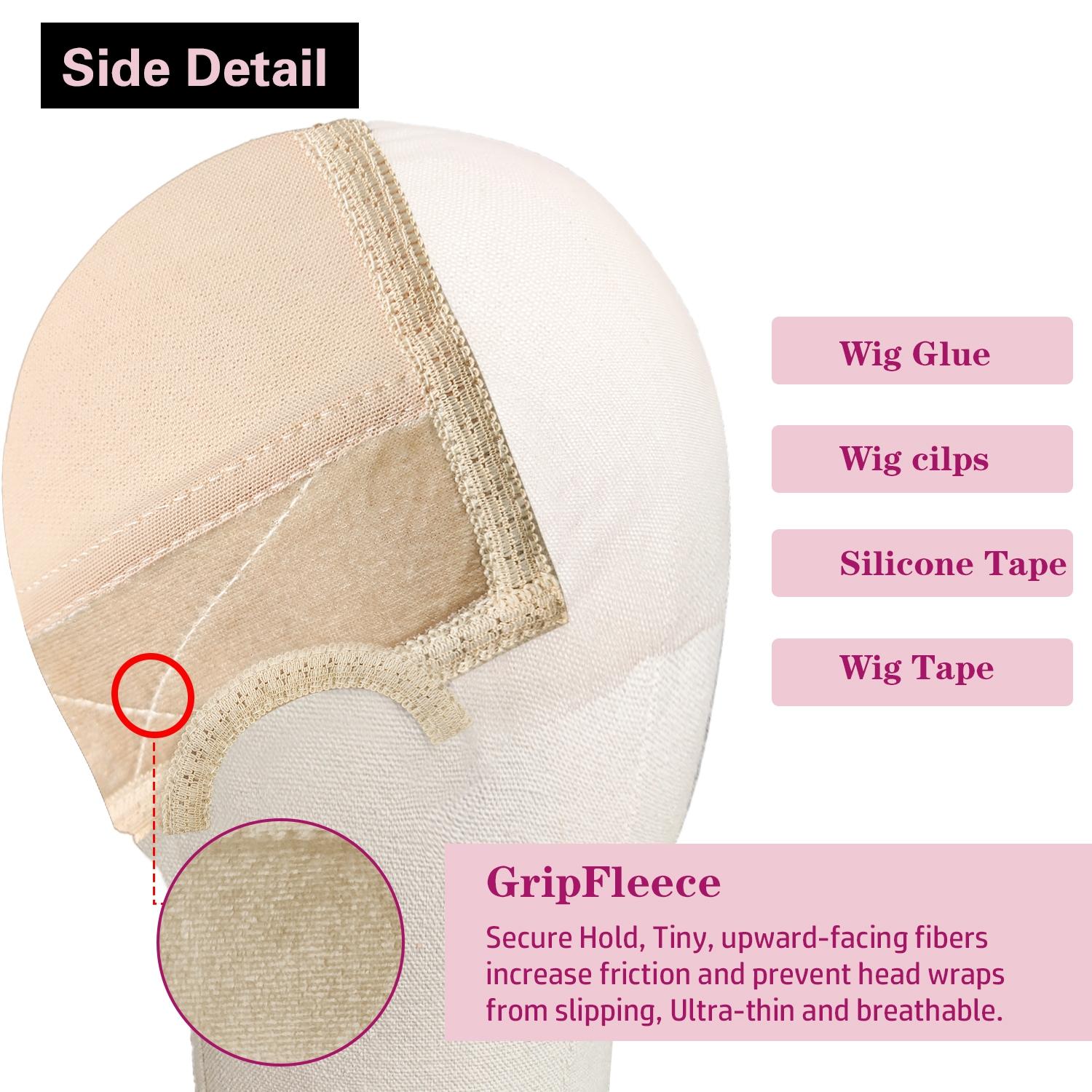 9x6 Lace Wig Grip Cap for Women 6x9 Transparent Large-scale Lace Wig Caps Non Slip Wig Gripper for Keeping Wigs in Place Adjustable Wig Cap with Grip Headband Make Your Wigs Glue Free, Hair Weft Extensions