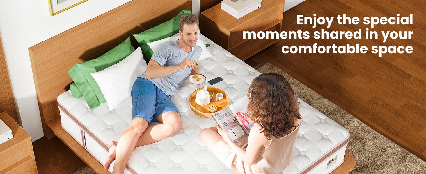 FlexPedic 12-14'' Hybrid Mattress, Full/Queen/King, Extra Firm Gel Memory Foam & Pocket Springs for Pressure Relief & Motion Control, Fiberglass Free