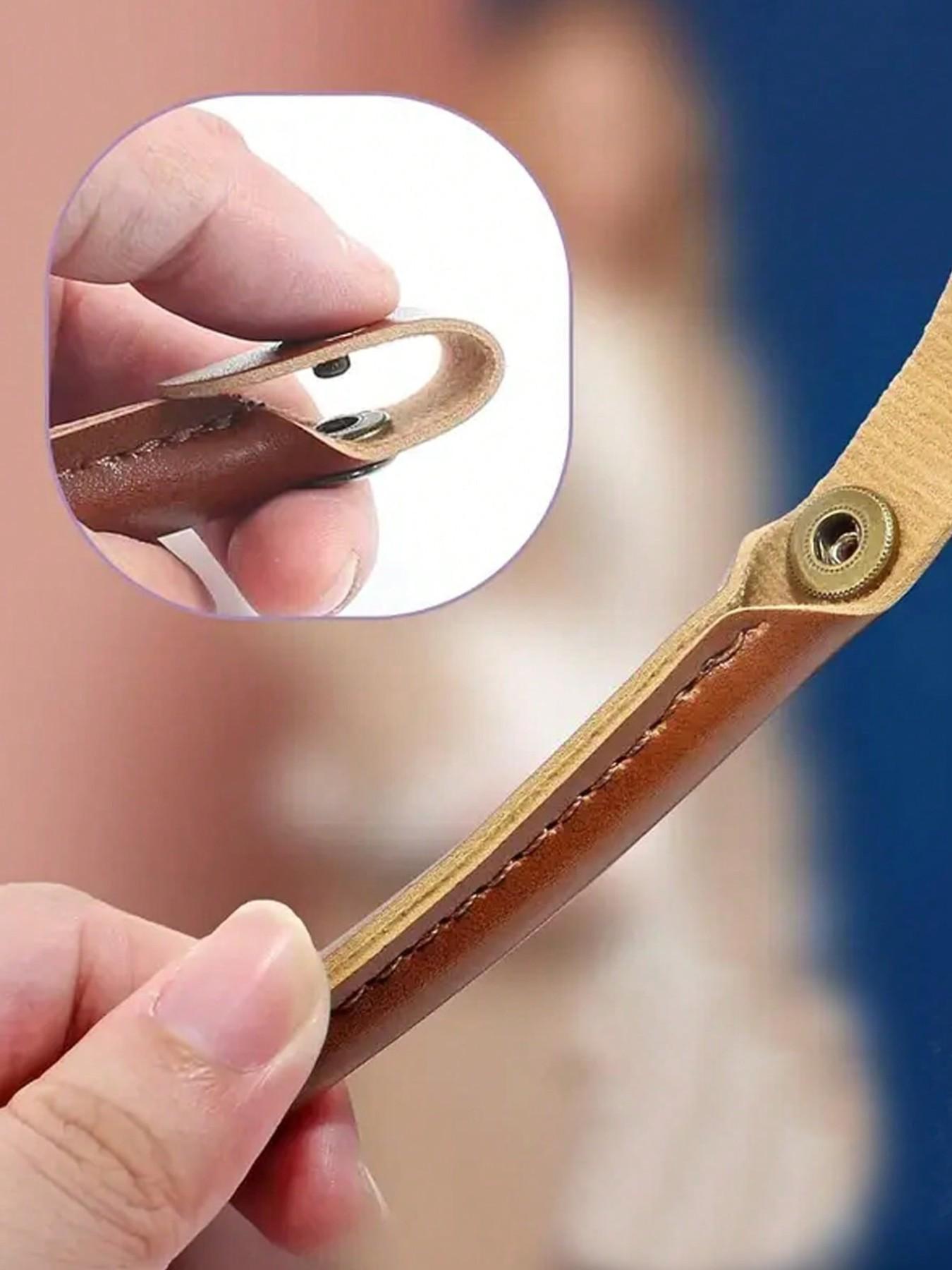 PU Handbag Shoulder Strap Replacement, Leather Handle, 40cm, Multifunctional, Easy Installation, Round Design, Perfect Gift for Craft Enthusiasts