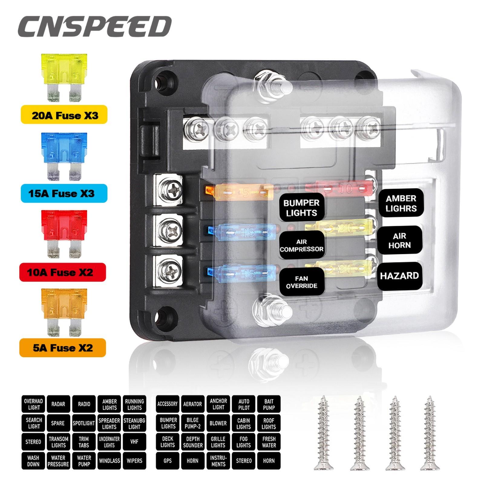 6 Way 12 Way Car LED Blade Fuse Box Seat 12V 24v Automotive Distribution Relay, Durable Vehicle Electrical Accessory, Universal Fit