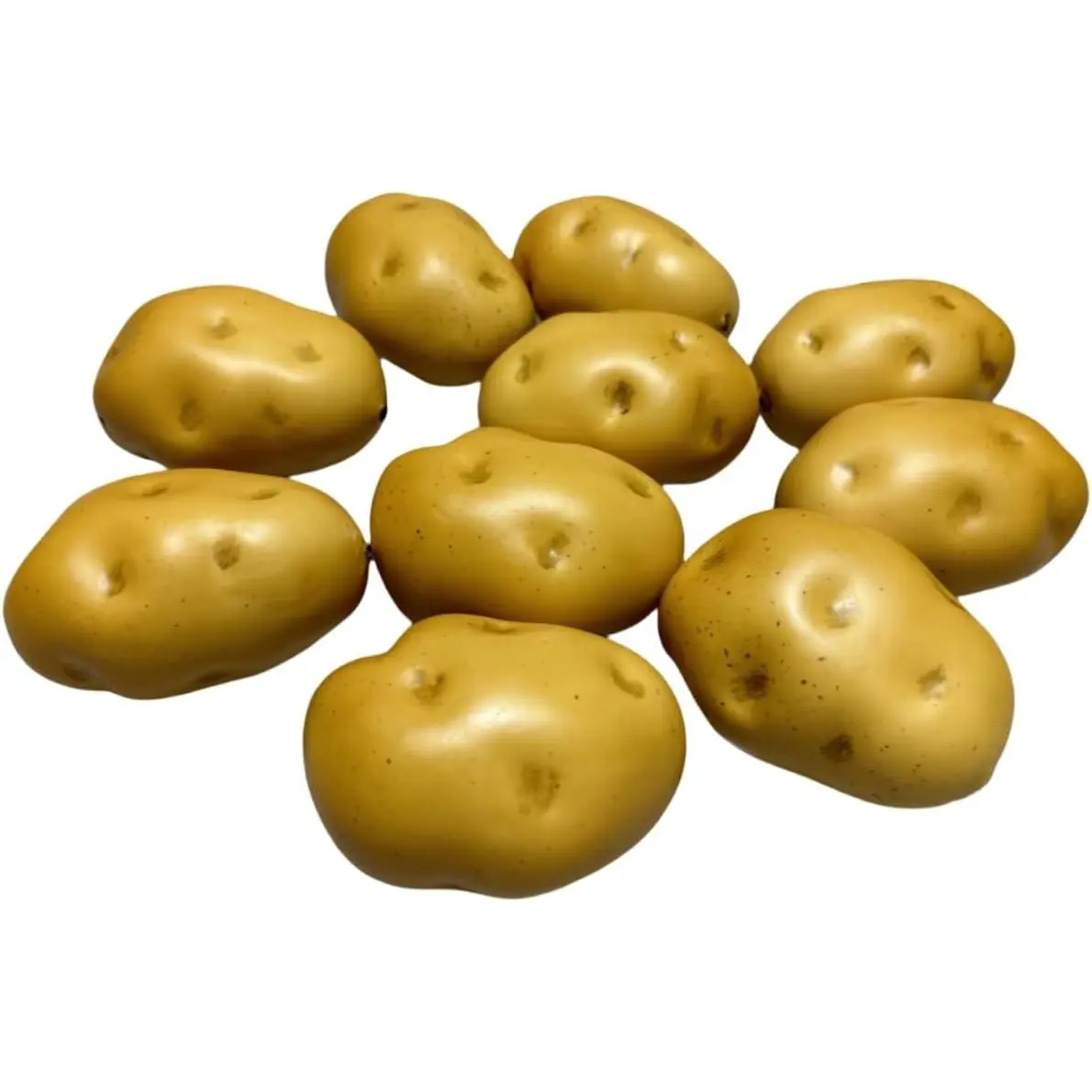 10PCS Realistic Fake Potatoes, Lifelike Artificial Vegetable Props for Decorative Home Accents and Photography Displays