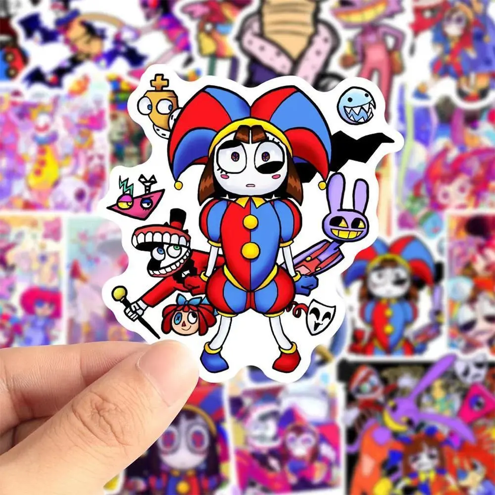60pcs The Amazing Digital Circus Anime Stickers Waterproof Graffiti Skateboard Notebook Phone Cute Decoration Decals Toys