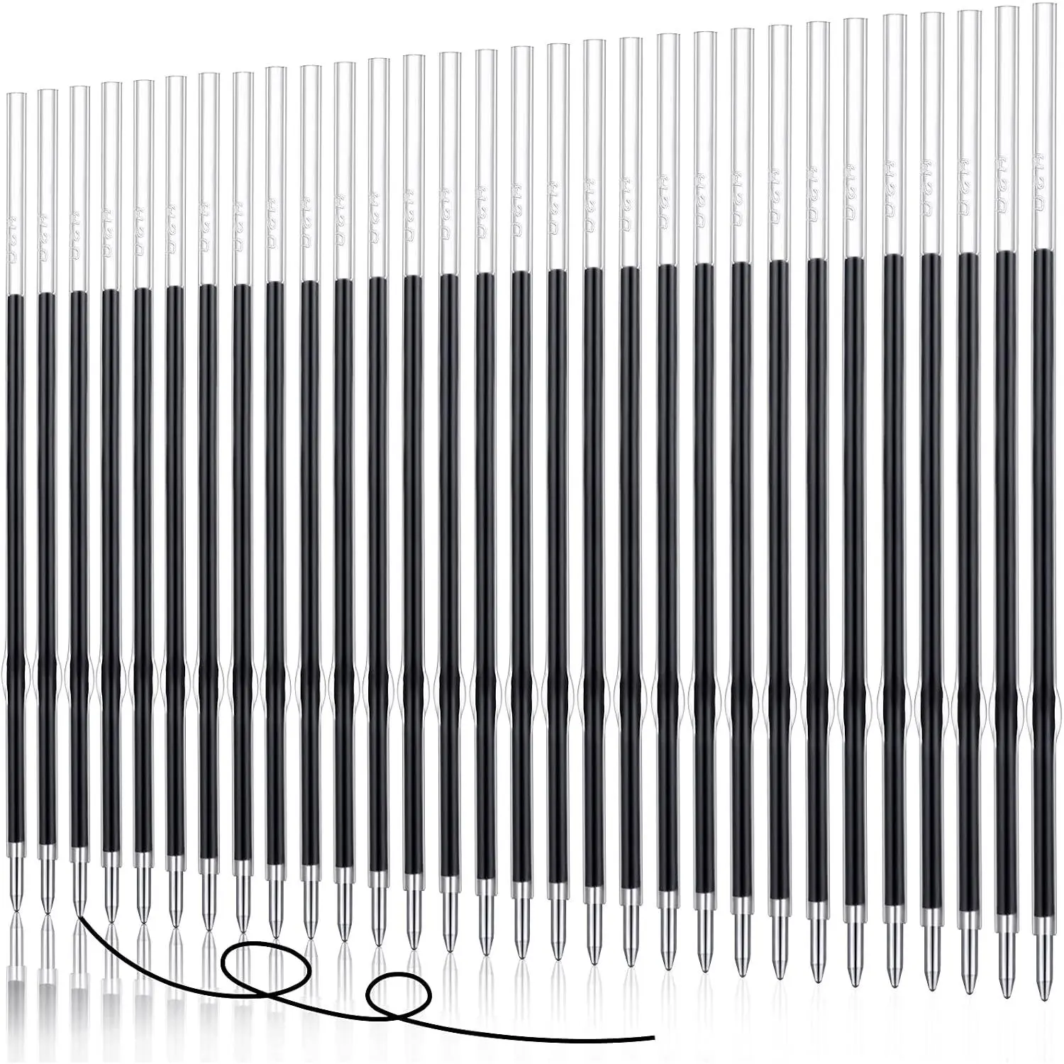 30 count Black Ink Pen Refills, 1 mm Ballpoint Refills  Ballpoint for Click Retractable Pens Office College Supplies | Ink Pen Refills, Fits  Click Retractable Ballpoint Pens, Smooth Writing, 1.0 mm Medium Point, Office College Supplies