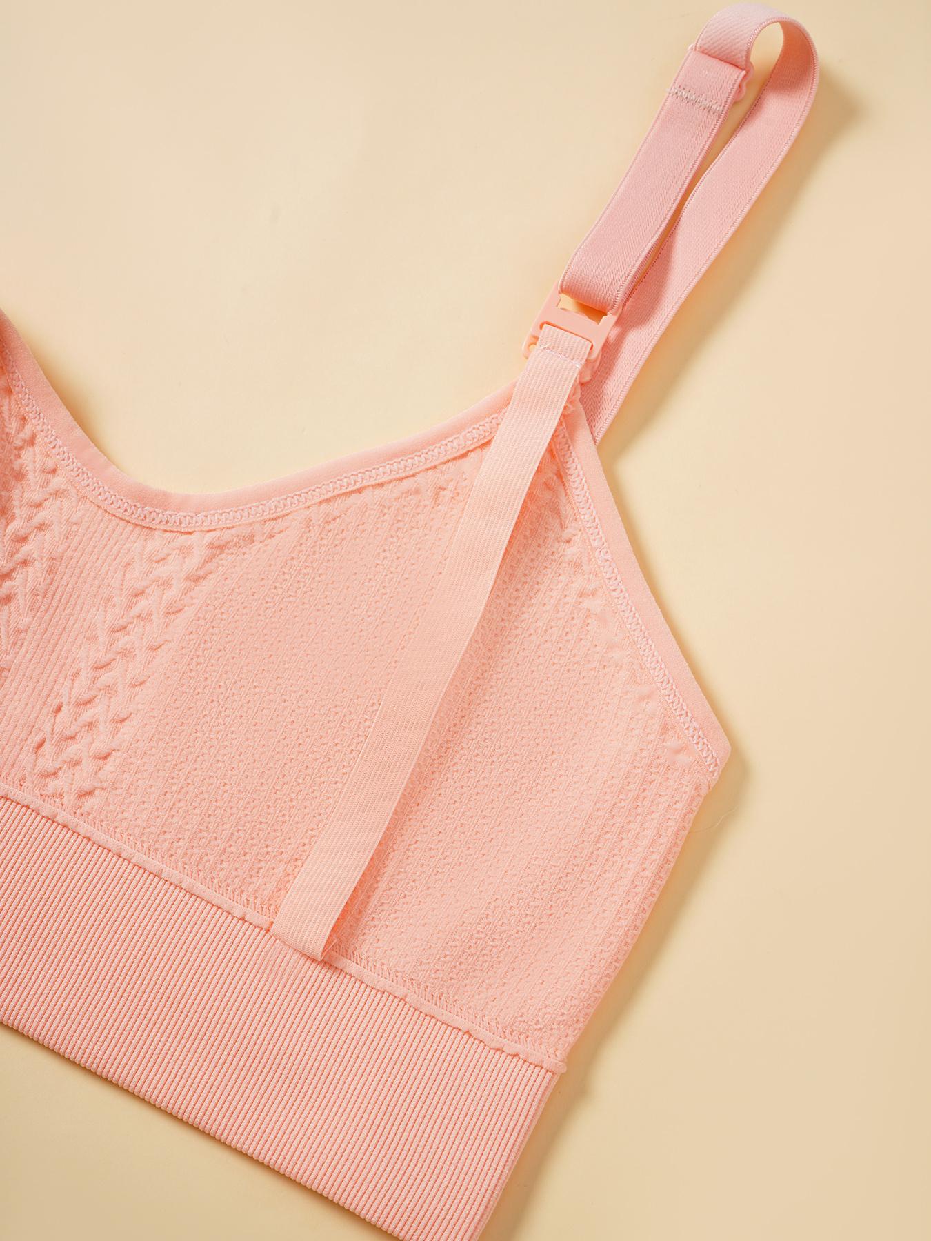 Maternity Solid Color Wireless Bra, Comfortable Breathable Seamless Nursing Bra, Maternity Underwear for Pregnancy & Postpartum, Maternity Bras