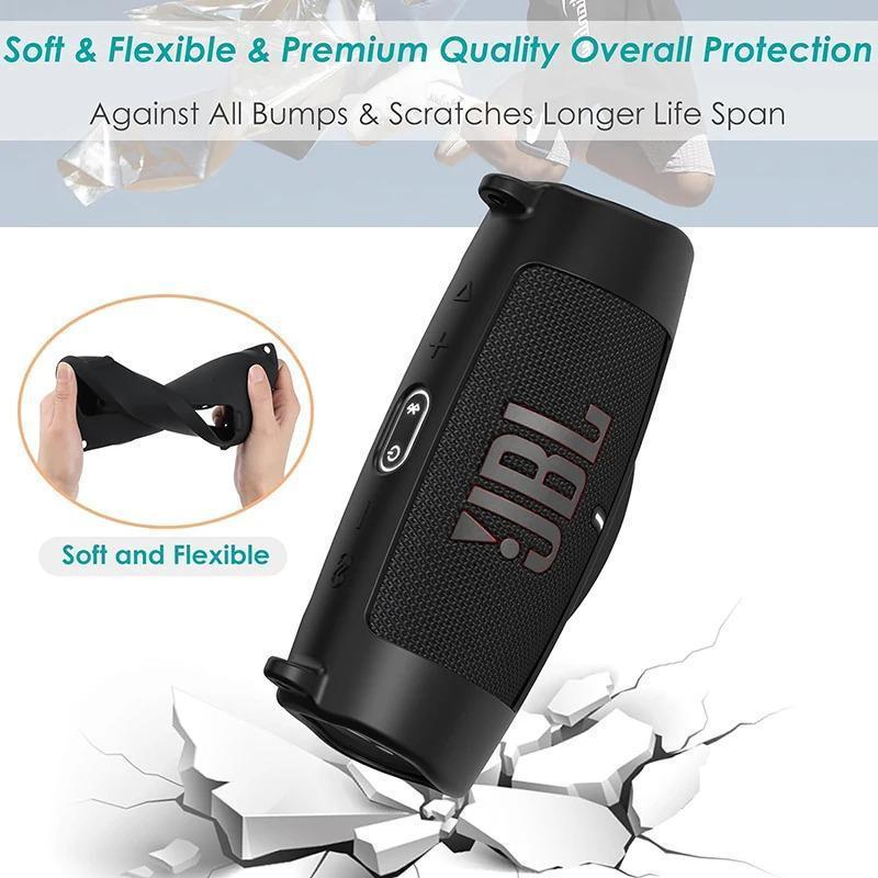 remium Silicone Case for JBL Charge 6, Full Protection Sleeve with Carrying Handle, Detachable Shoulder Strap and D-Ring, Lightweight & Durable for Daily Use and Outdoor Activities. bluetoothspeaker portablespeaker