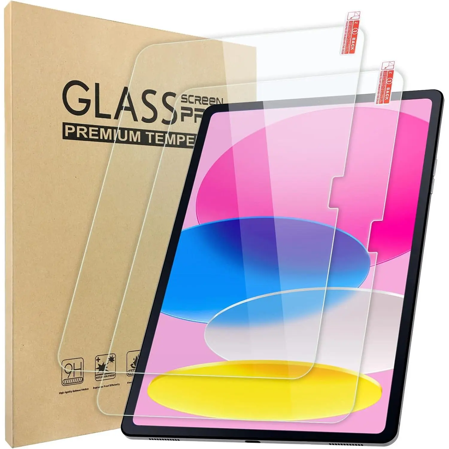 2-Pack Screen Protector Compatible with iPad A16 2025 11th Generation 11 Inch / 10th Generation 2022 10.9 Inch, Tempered Glass Clear Film, Anti-Scratch, 9H Hardness, Easy Installation