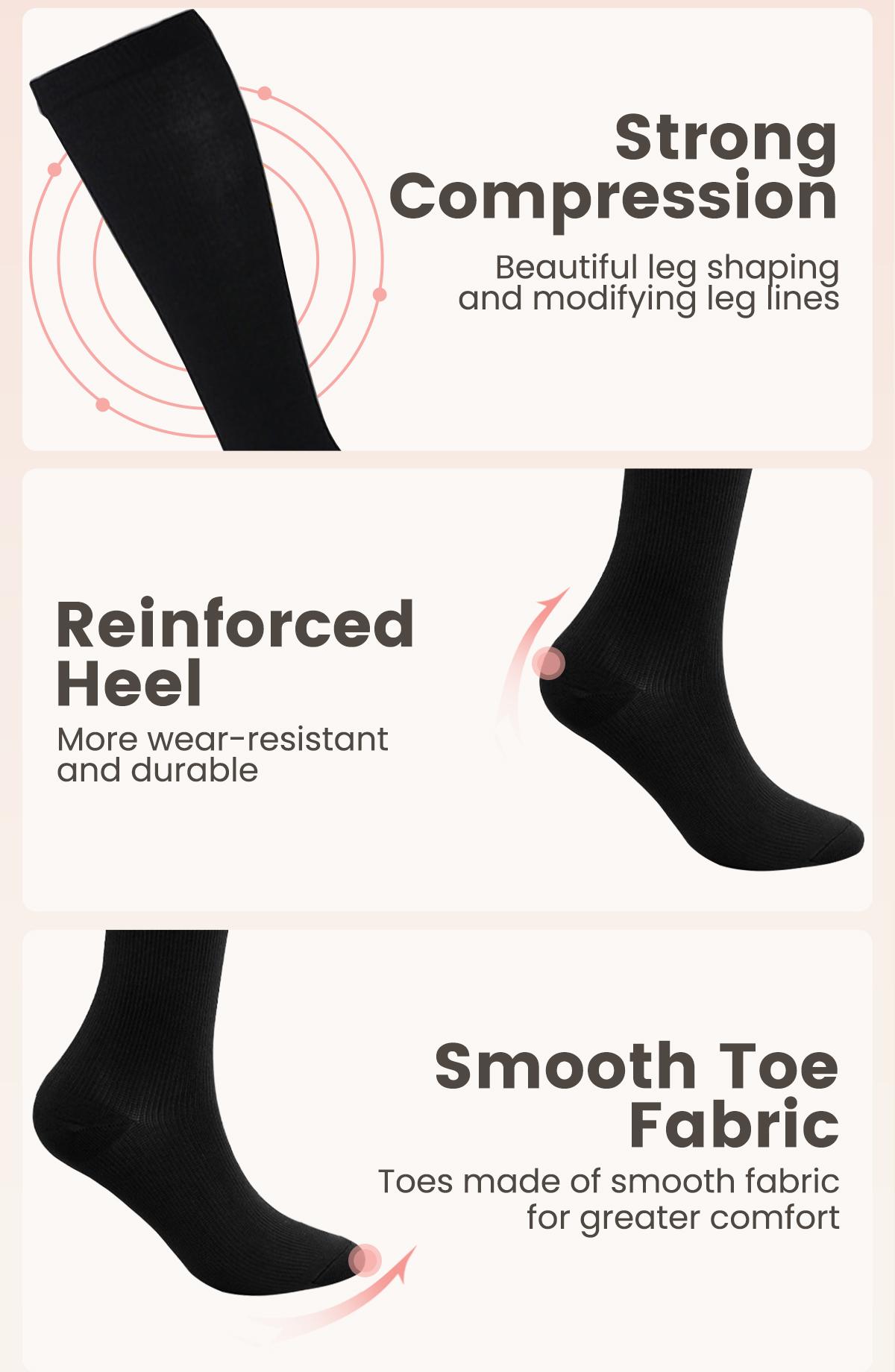 Viconow 4 Pairs Sports Socks for Women - Best Support for Circulation, Running, Travel