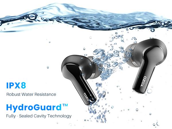 TOZO-NC3 Hybrid Active Noise Cancelling Wireless Earbuds, 6 Mics ENC Clear Call, 55H Long Playtime, 32 Preset EQs via APP, Bluetooth 5.3 Headset, IPX8 Waterproof, in-Ear Headphones with LED Display Audio Electronic