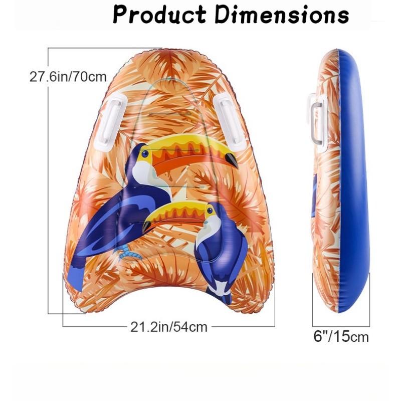 1pc PVC Inflatable Surfboard, Nylon Fabric Stand Up Paddle Board, Kids Swimming Float, Triangle Shape Handheld Surfboard