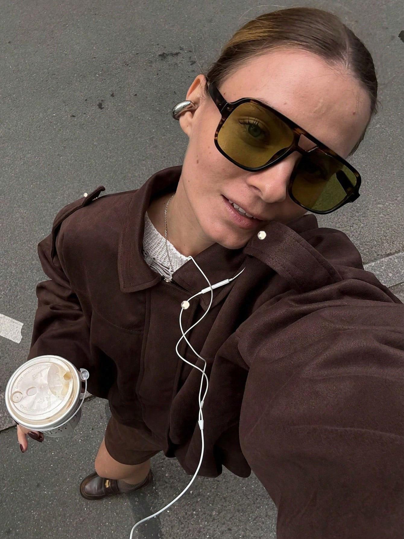 Elegant Solid Color Pilot Jacket for Women, Lightweight Fall Basic Casual Coat, Perfect for Back-To-School and Office, Subtle Luxury Style