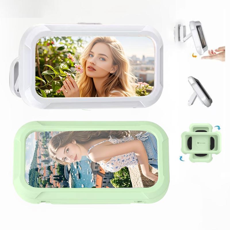 All-round Shower Phone Holder 360° Rotating Fits 4"–7" Phones Wall-mounted for Convenience & Security White Protective Stand Adjustable Viewing Angle Durable Sponge Padding No-Drill Installation All-round Shower Phone Holder 360° Rotating Fits 4"–7" Phones Wall-mounted for Convenience & Security White Protective Stand Adjustable Viewing Angle Durable Sponge Padding No-Drill Installation