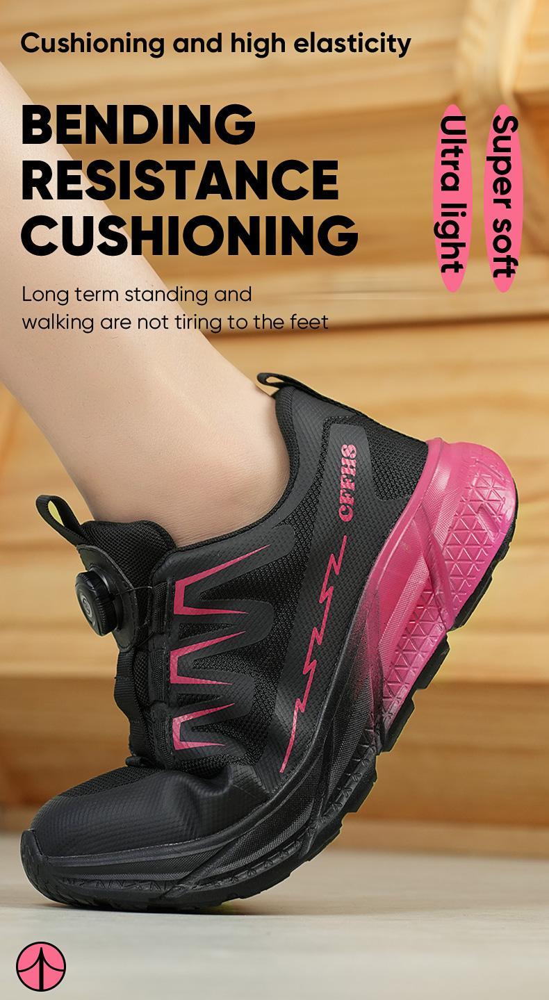 Women's Work Shoes Stylish Breathable Safety Anti-Smash Anti-Puncture Labor Protection Shoes Size 7-12
