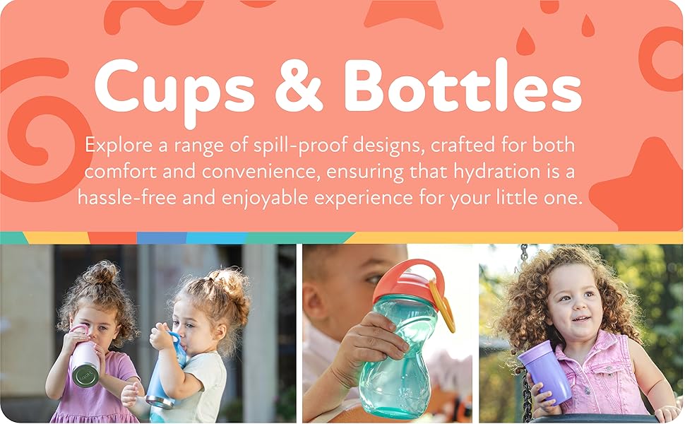 Nuby Clik-It Soft Spout Easy Grip Sippy Cup for Boys - (3-Pack) 10 Oz - 6+ Months