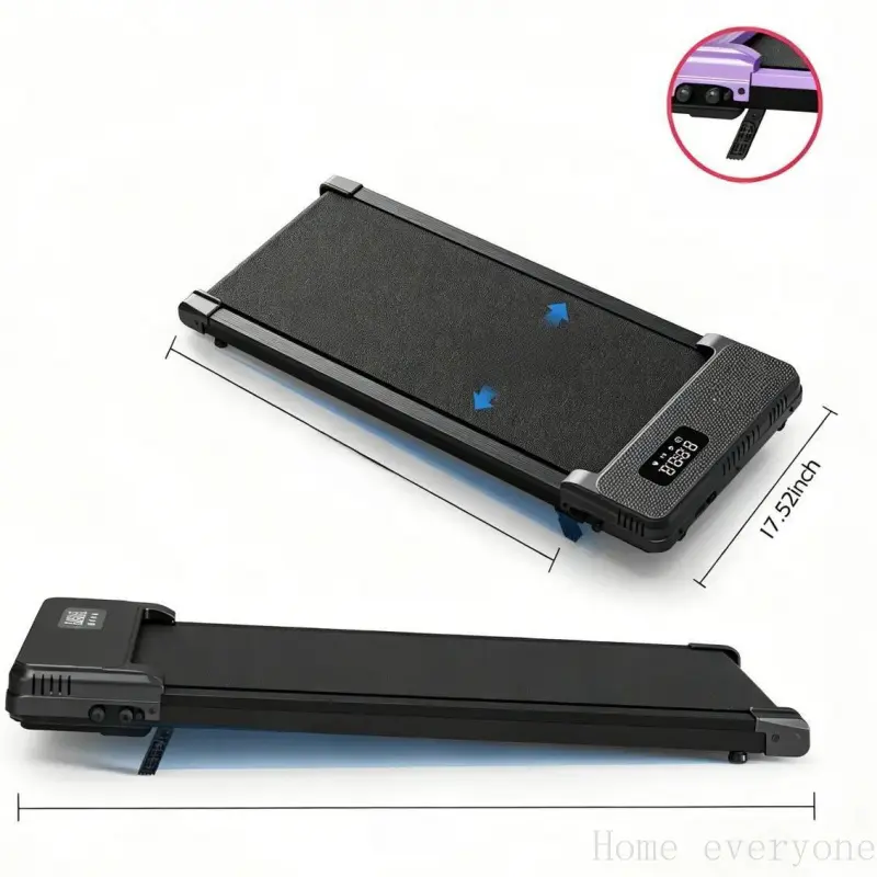 Compact Walking Pad - Indoor Home Fitness Cardio Exercise Equipment with Remote Control and LED DisplayHome everyone