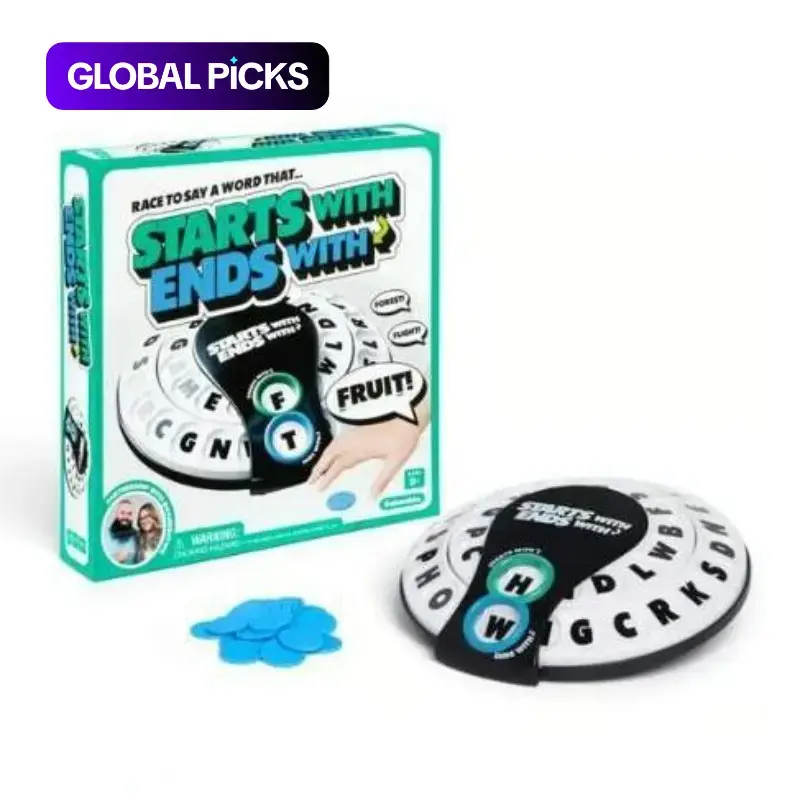 Spin Shout Out Word Game with Letter Wheel & Spinner Wheel - Fast-Paced Family Board Game Suitable for Game Nights, Travel, Classroom, Family Gathering | Letter Wheel Spinner with 20 Tokens for Group Party Word Challenges, Family Fun for Ages