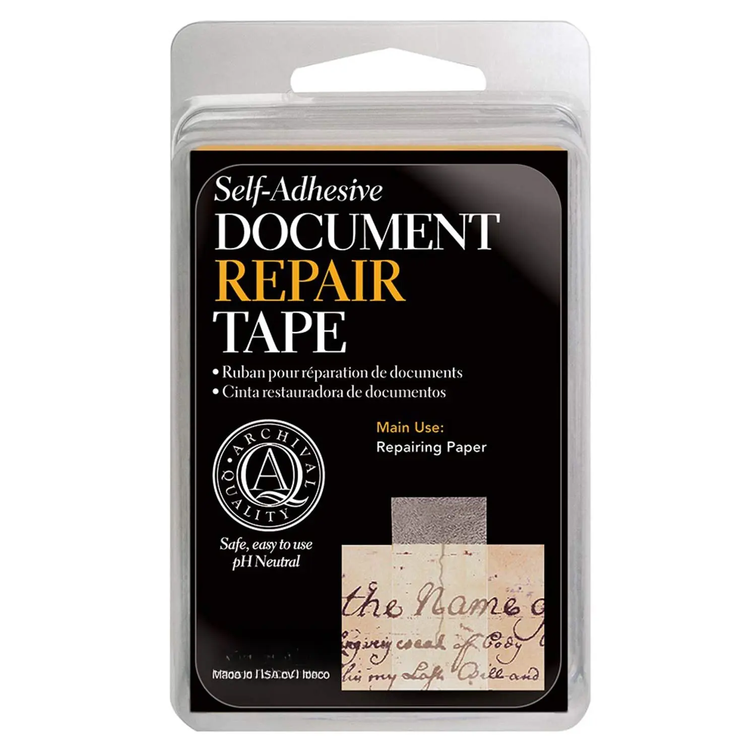 Archival Document Repair Tape, 1 Inch x 12 , Pack of 1 | Acid-Free, Translucent, for Repairing Paper, Maps, Ephemera, Photos, Print and Artwork