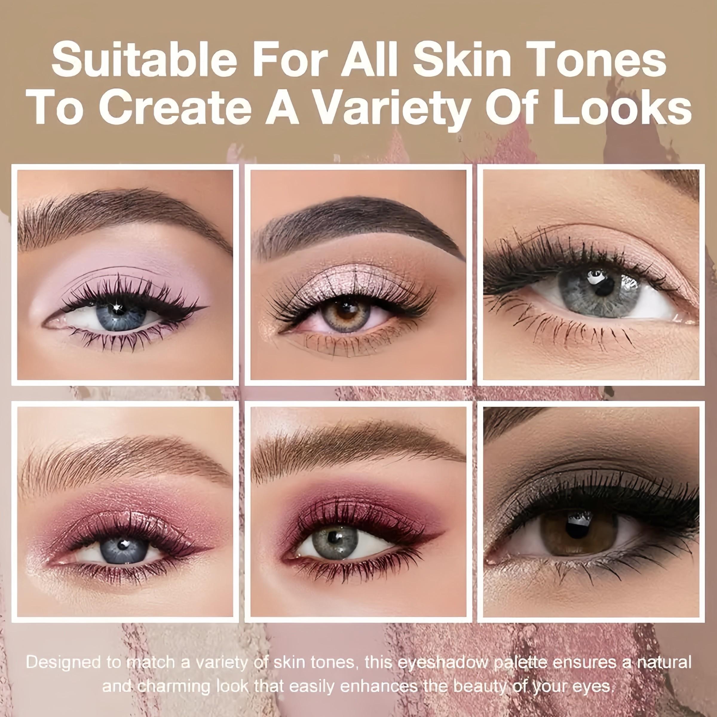 16-Color Eye Shadow Palette, Low Saturation & Nude Shades, Perfect for Party Makeup, Versatile & Elegant Design, Ideal for All Occasions