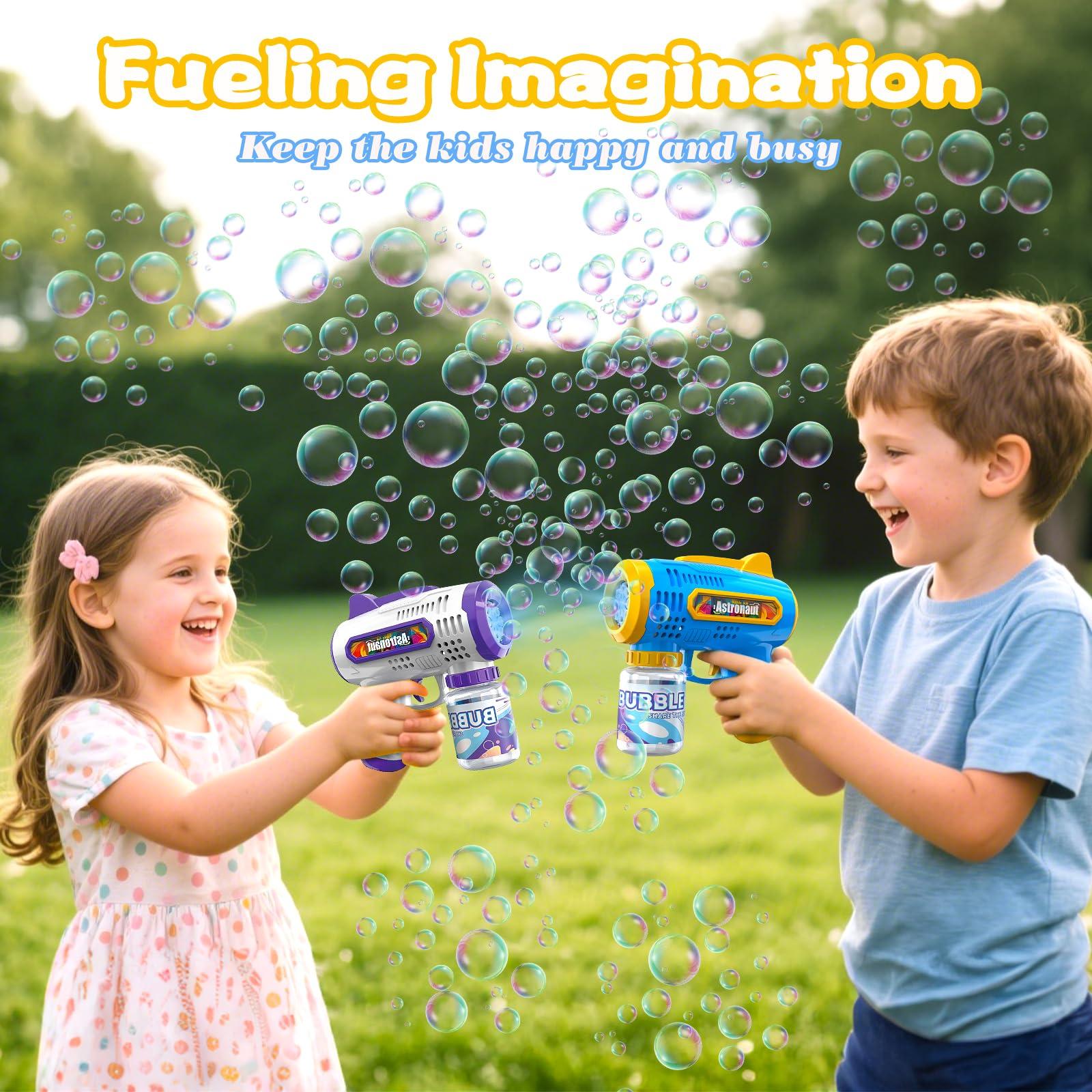 Automatic Bubble Machine for Kids, No-Spill Bubble Toy, Portable Bubble Blower for Outdoor Play, Requires Own 4 Aa Batteries, Handheld Bubble Maker