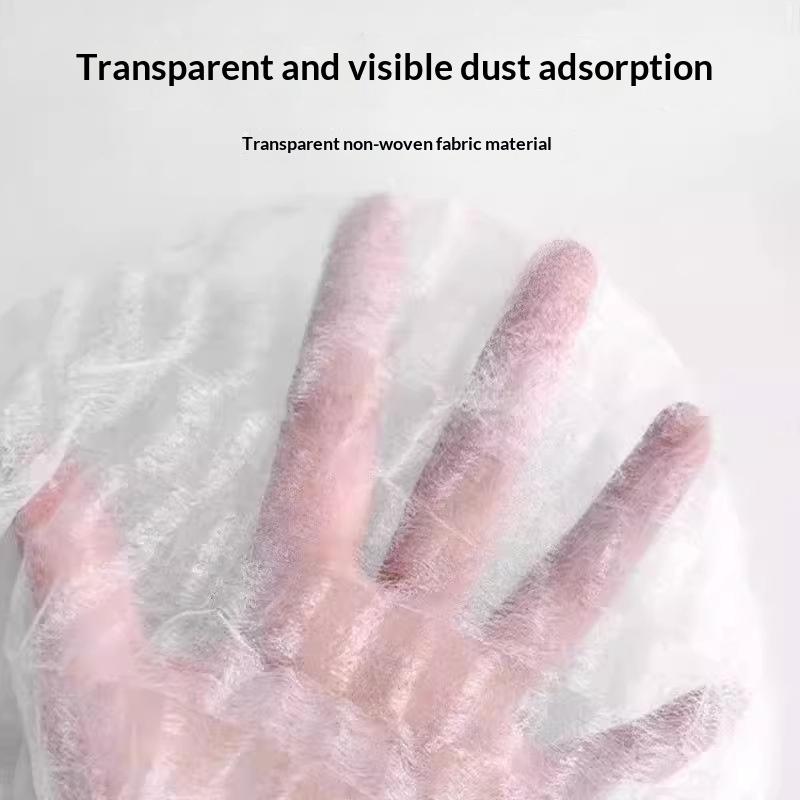 100 pieces - Disposable Brush Covers, Household Sweeping and Mopping Hairproof Tools, High-Adhesive Dustproof Wearable Shoe Covers for Home Cleaning,  helpd with getting up the fine dog cat hair, Suitable for Home Cleaning Tools，