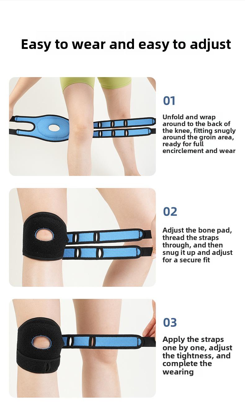 Knee Brace with Patella Gel Pad - Adjustable Compression Knee Support for Running, Gym, Meniscus Tear & Joint Pain Relief