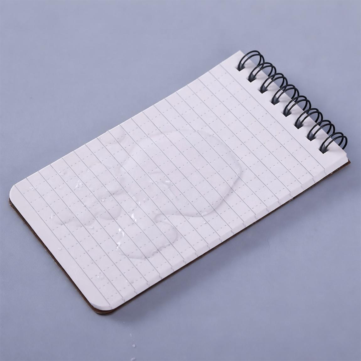 Mini A6 Waterproof Notebook, Portable Outdoor Journal, All-Weather Coil Notebook, Tear-Resistant Rainproof, Hiking Camping Travel Log, Blue