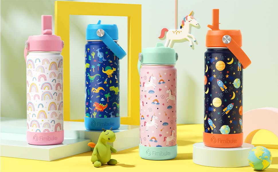 Fimibuke Insulated Water Bottle, 14oz or 18oz BPA-Free 18/8 Stainless Steel Travel Tumbler – Double Wall Vacuum, Leak-Proof Cup with Straw for School, Office, Outdoor Use Fimibuke Insulated Water Bottle, 14oz or 18oz BPA-Free 18/8 Stainless Steel Travel Tumbler – Double Wall Vacuum, Leak-Proof Cup with Straw for School, Office, Outdoor Use