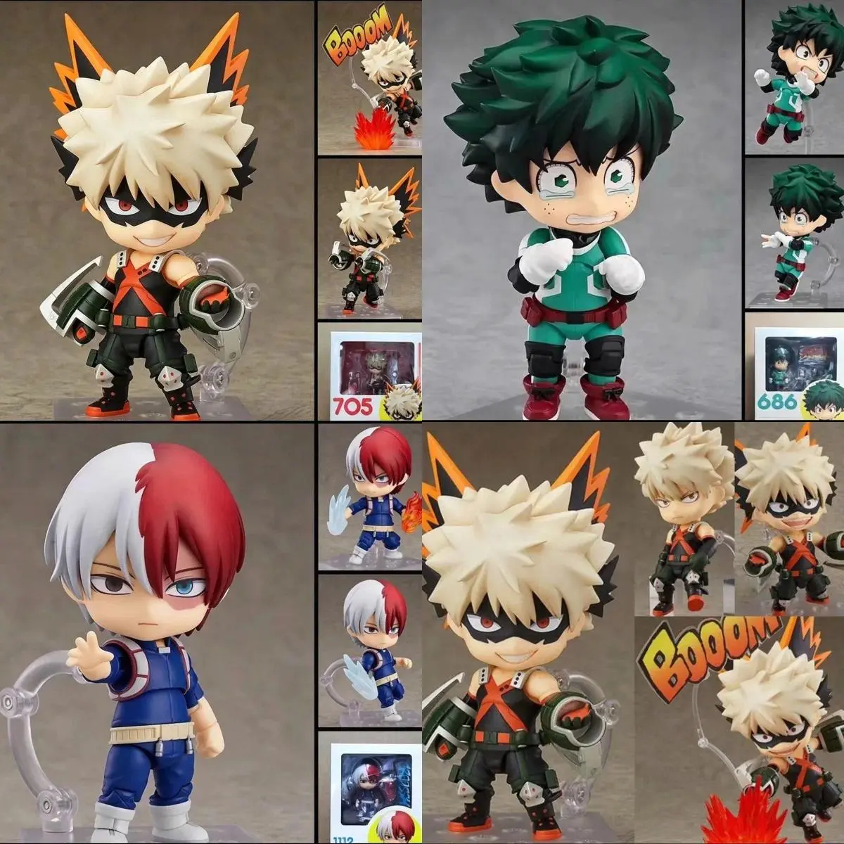 【Spot】Hot Anime My Hero Academia Q Version Anime Nendoroid Action Figure Collectible Model Desktop Ornament For Adult Collector