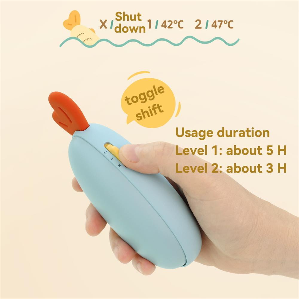 Funny Office Slacker Hand Warmer - Smart Thermostat, Adjustable Heating, Cute Cartoon Portable One-Sided Heating Winter Gift