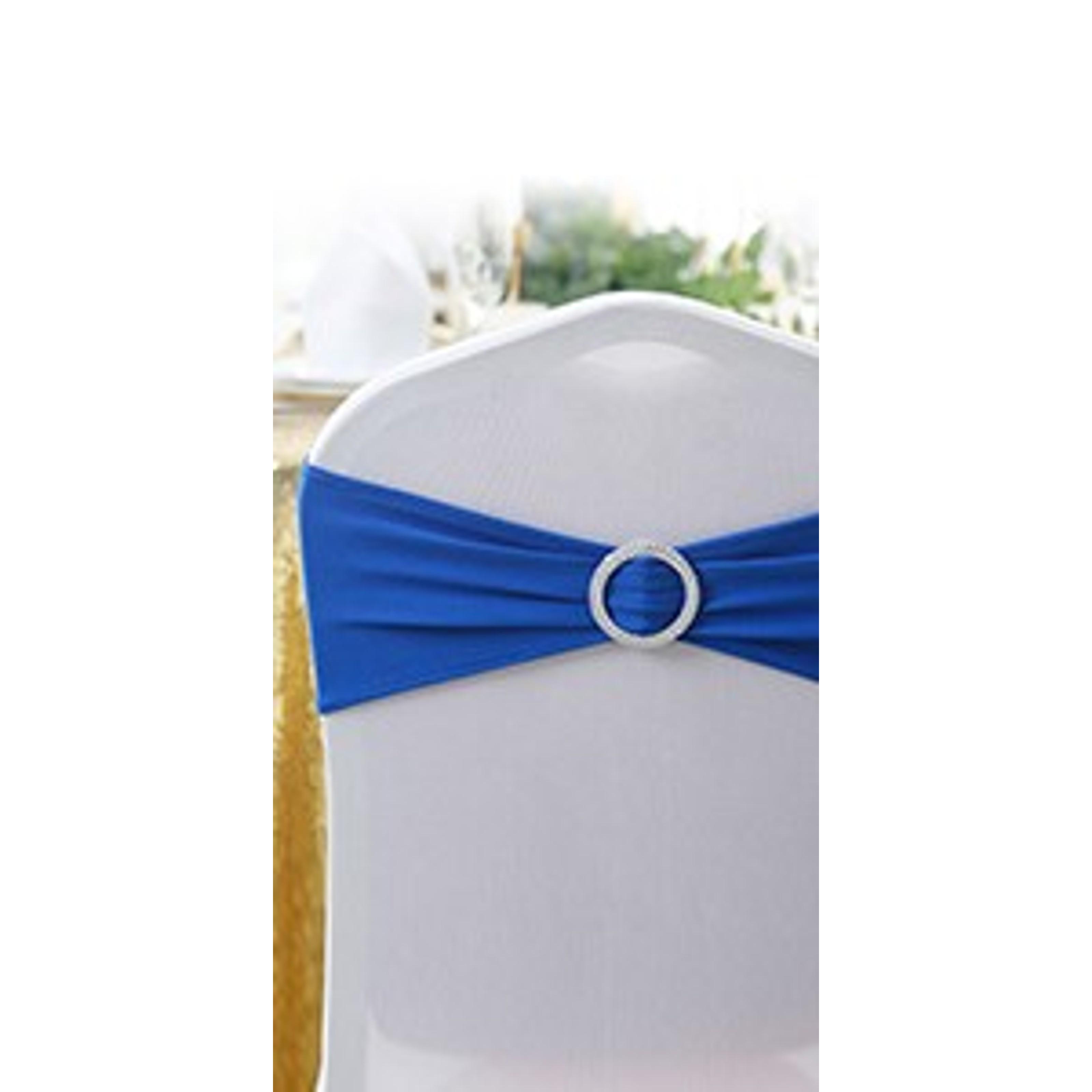 25 Pack Fuchsia Spandex Chair Sashes with Buckle Sliders for Wedding Party DecorationGift