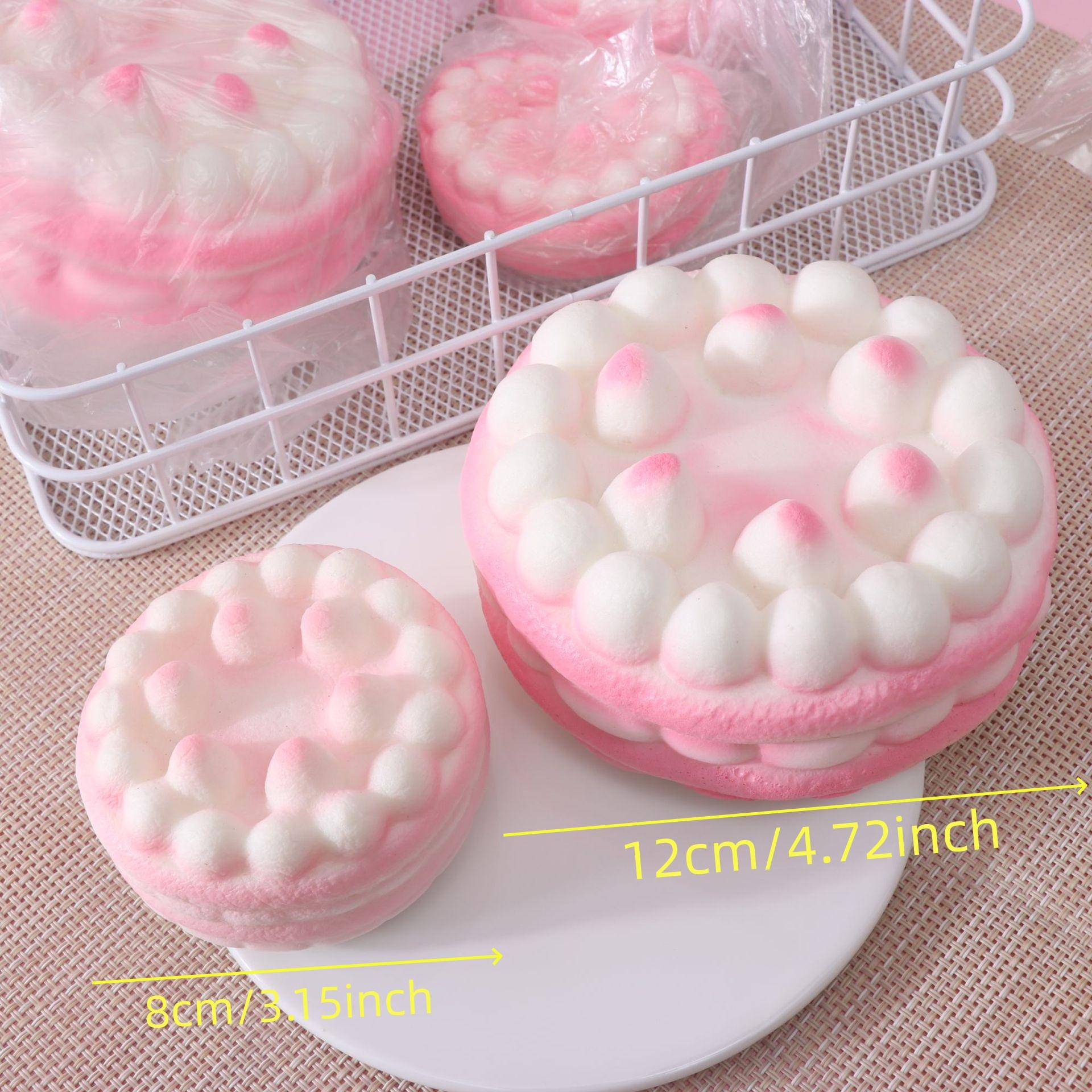 1/2 Counts Stress Relief Toy Raspberry Tower Cake Scented Slow Rebound, Party Gift Decoration, Realistic Fake Cake Stress Ball Squishies
