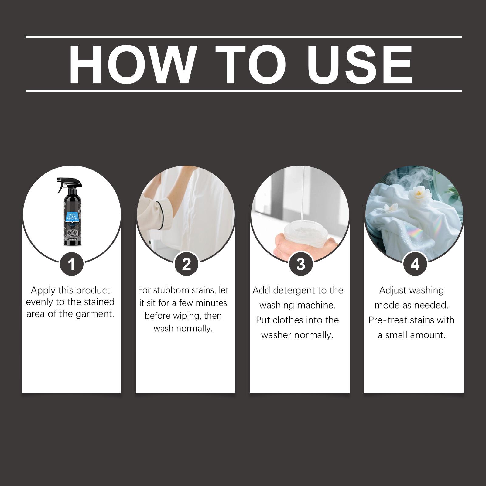 Clothing Cleaner Gentle Grease Stain Remover, Freshen Clothes Care Washing Convenience Daily Cleaning Agent, Easy Use Laundry Detergent