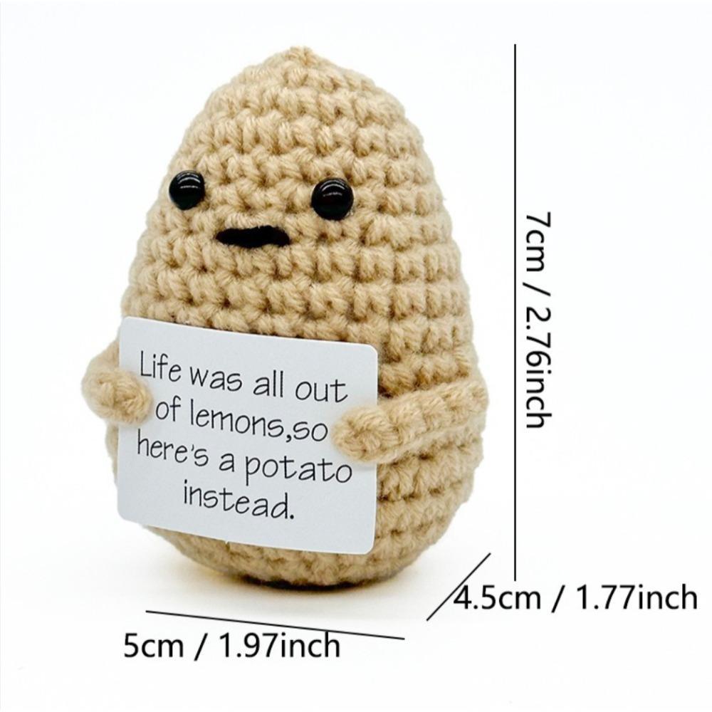 Rainbow crochet potato doll, soft emotional support toy, quirky positive energy emoji pack, cute home and office decor gifts suitable for Christmas, Valentine's Day, Halloween, Easter, and Children's Day gifts
