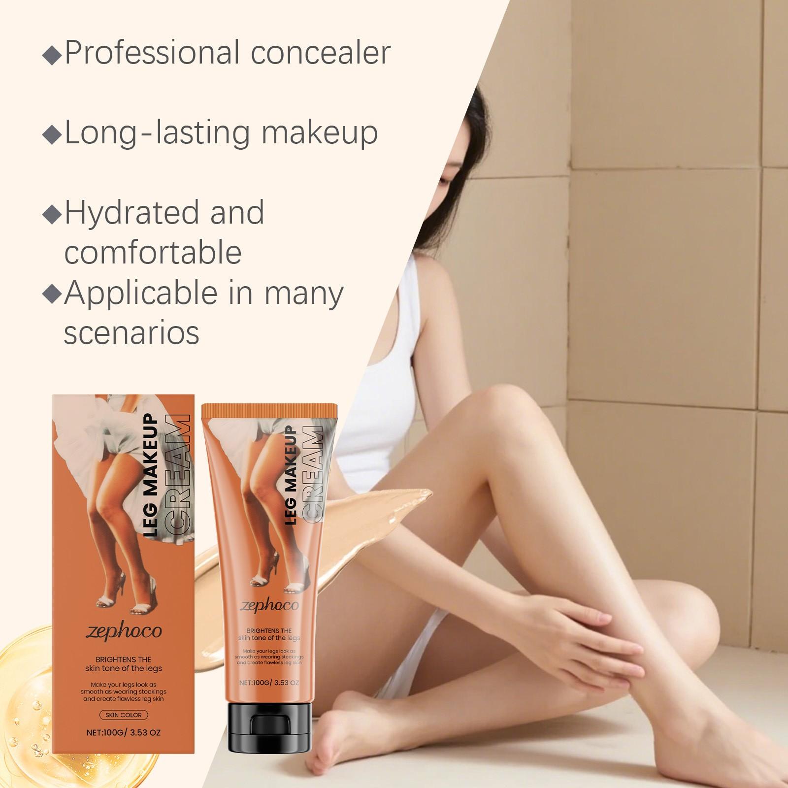 Leg Glow Foundation Cream (skin Tone) 100g, Long-Lasting Makeup, Cool Finish, Smooth Application, Perfect for Daily Use