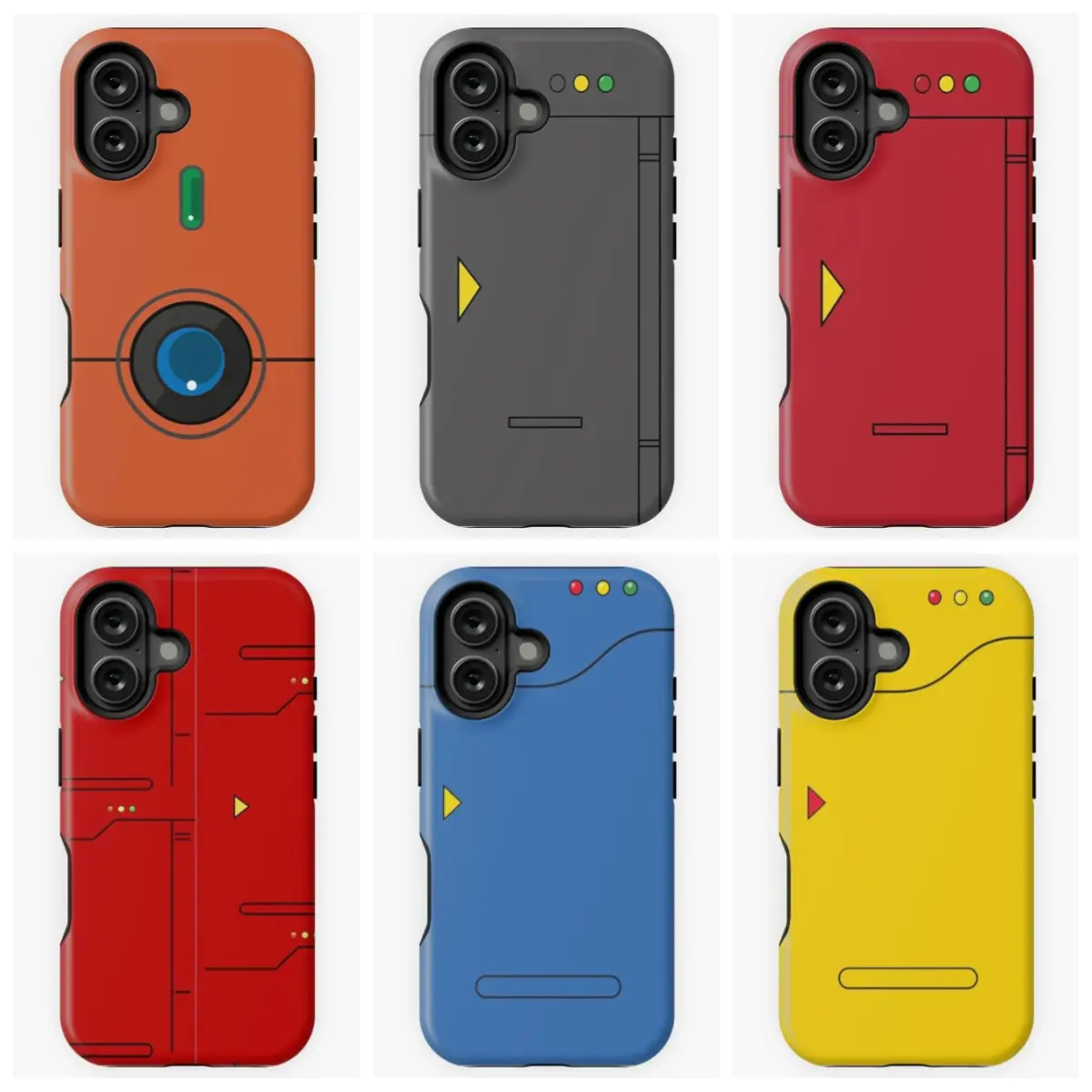 6 Styles Pokemon Phone Case, Pokemon Pokedex phone Cases For iPhone17 Pro max and Air,16 15 14 13 12 Pro,14 15 16 Plus, The perfect gift for holidays, birthdays and parties.