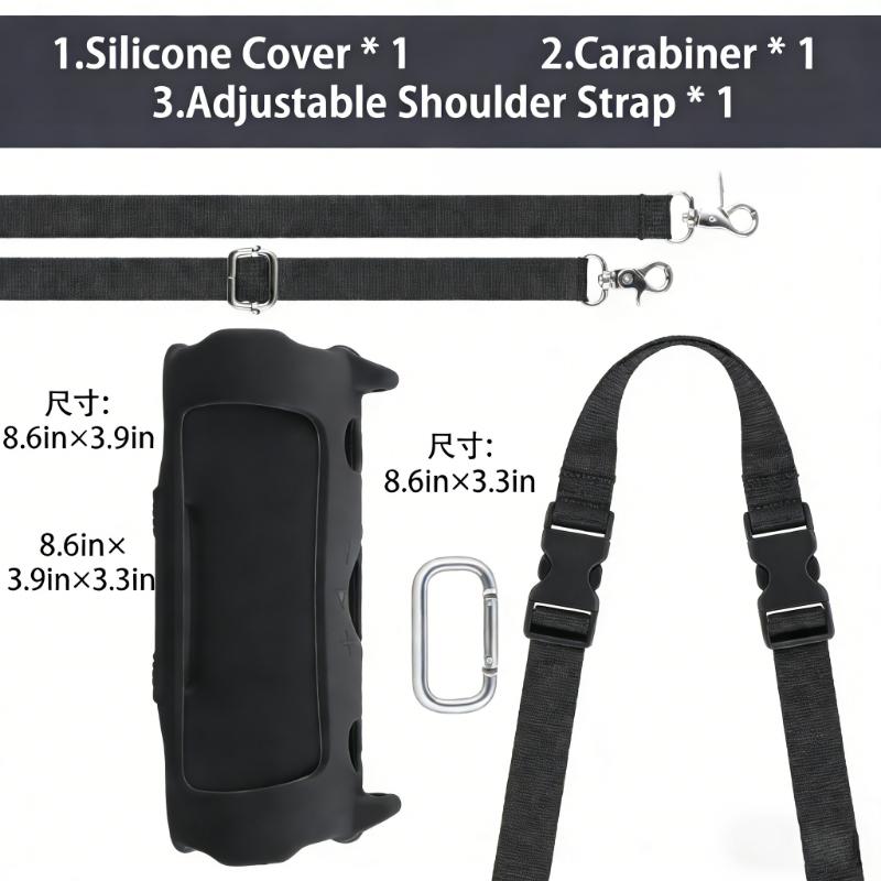 remium Silicone Case for JBL Charge 6, Full Protection Sleeve with Carrying Handle, Detachable Shoulder Strap and D-Ring, Lightweight & Durable for Daily Use and Outdoor Activities. bluetoothspeaker portablespeaker