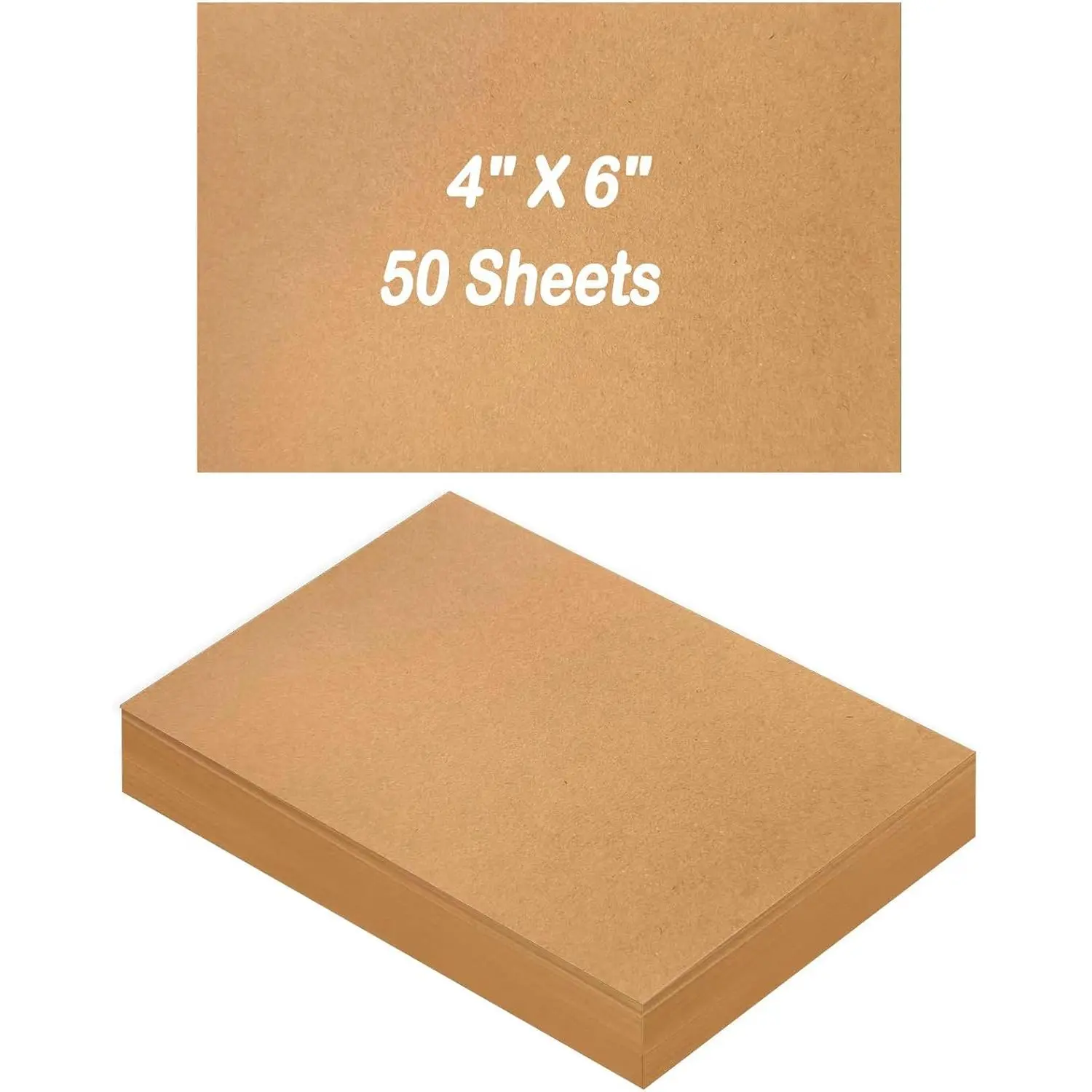 50 Sheets Brown  Cardstock 4 x 6 Inch Thick Paper, Brown Smooth Card Stock Heavyweight Printer Paper for Invitations, Scrapbooks, Art, Crafts, DIY Cards, 250GSM