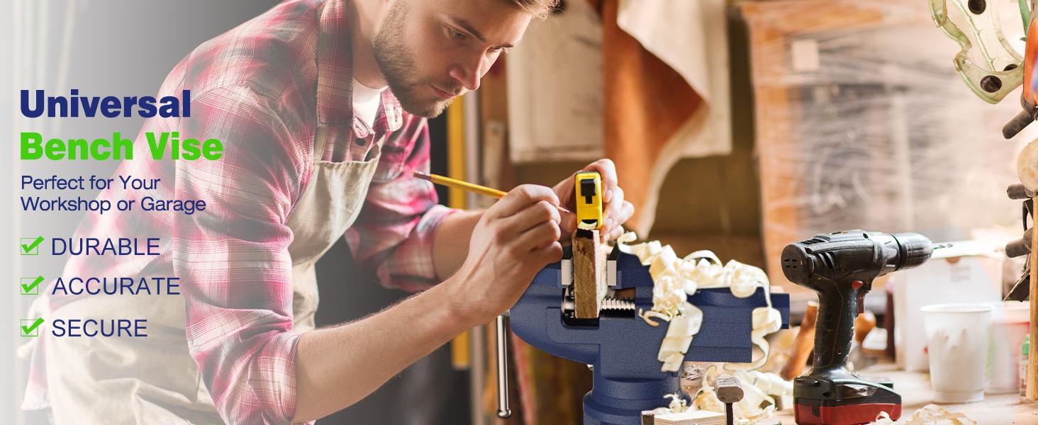 Universal Table Vise 3 Inch, 360 ° Swivel Base Bench Clamp Home Vise Clamp-On Vise Repair Tool Portable Work Bench Vise for Woodworking, Cutting Conduit, Drilling, Metalworking - Blue Heavy Duty Hardware Universal Table Vise 3 Inch, 360 ° Swivel Base Bench Clamp Home Vise Clamp-On Vise Repair Tool Portable Work Bench Vise for Woodworking, Cutting Conduit, Drilling, Metalworking - Blue Heavy Duty Hardware