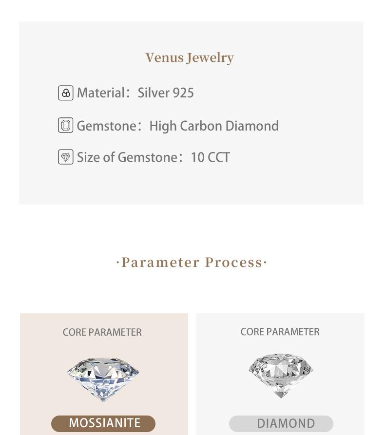 [Venus Jewelry] Lab Created Gemstone 10 CCT Solid Silver 925 rectangular chamfering emerald cut ring