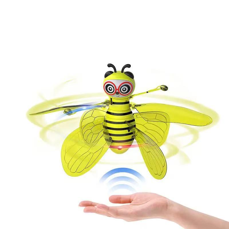 Infrared Remote Control Helicopter Drone Toy, Bright LED Lights, Hand-Controlled, Durable Design, Suitable for Kids and Adults