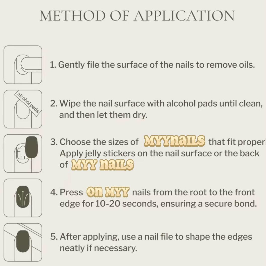 Loris:20sets handmade press-on nails selectable size and length random style