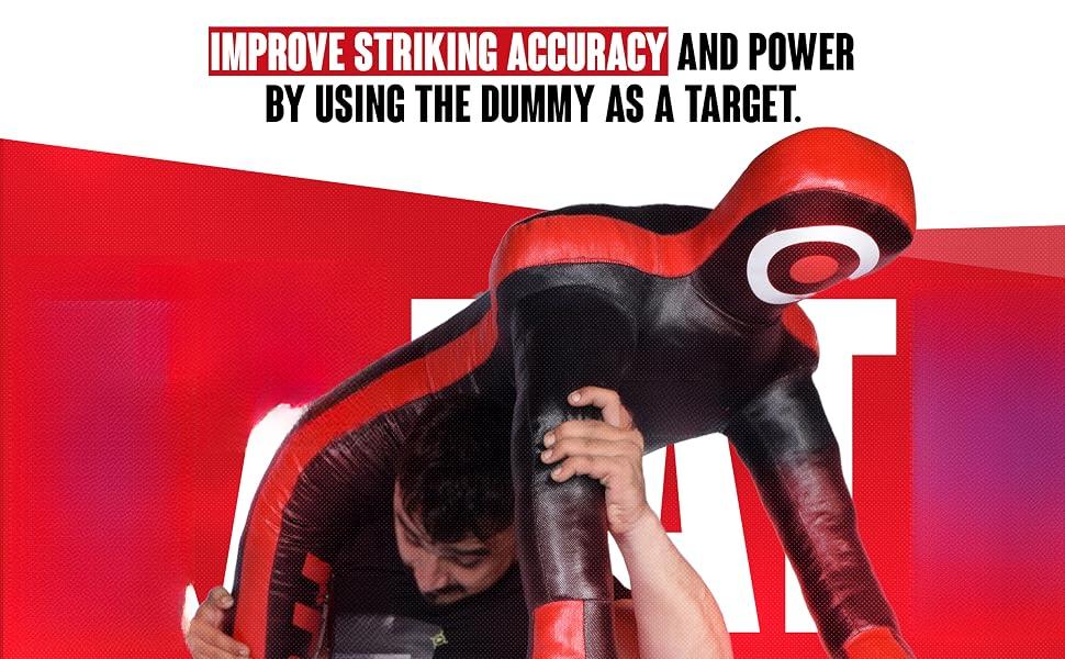 Un-Filled Grappling Dummy with Anatomical Arms, Heavy-Duty Combat Sports Training Dummy for BJJ MMA Practice, Adult & Kids Martial Arts Equipment