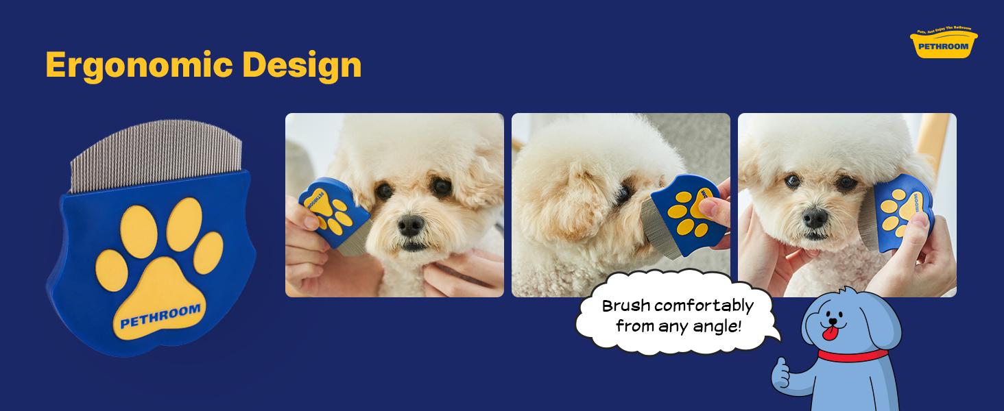 PETHROOM Easy Facial Comb for Cats and Dogs Pets Eye Comb