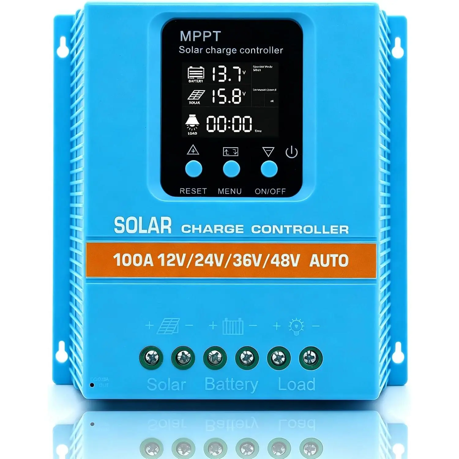 Upgraded 100A MPPT Solar Charge Controller 12V 24V 36V 48V LCD Display Battery Intelligent Regulator Max 100V Input Dual USB for Lead-Acid/Lithium