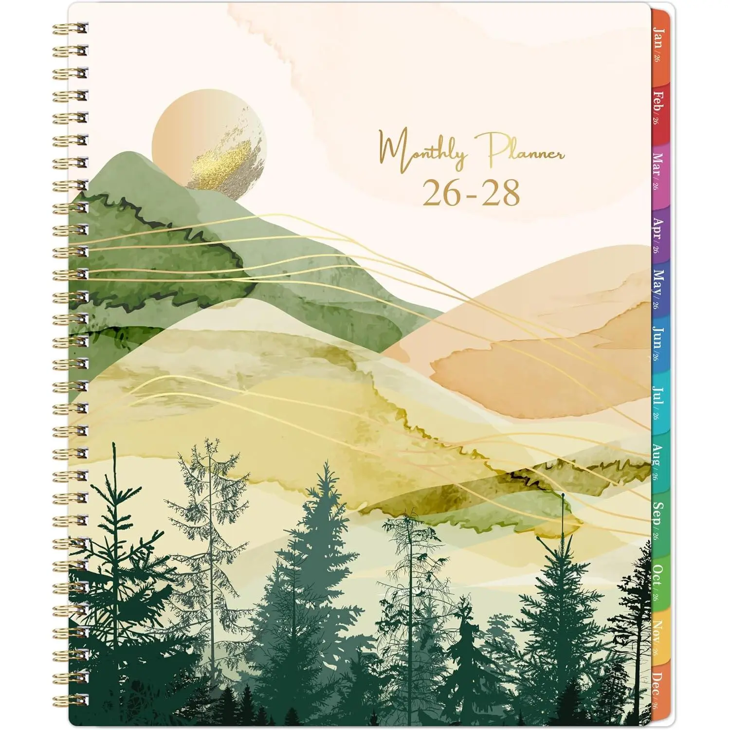 2026-2028 Monthly Calendar Planner - 9" × 11", Large 3 Year Monthly Planner, MAY. 2026 - DEC. 2028, Large Calendar with Tab,  Paper,  Pockets
