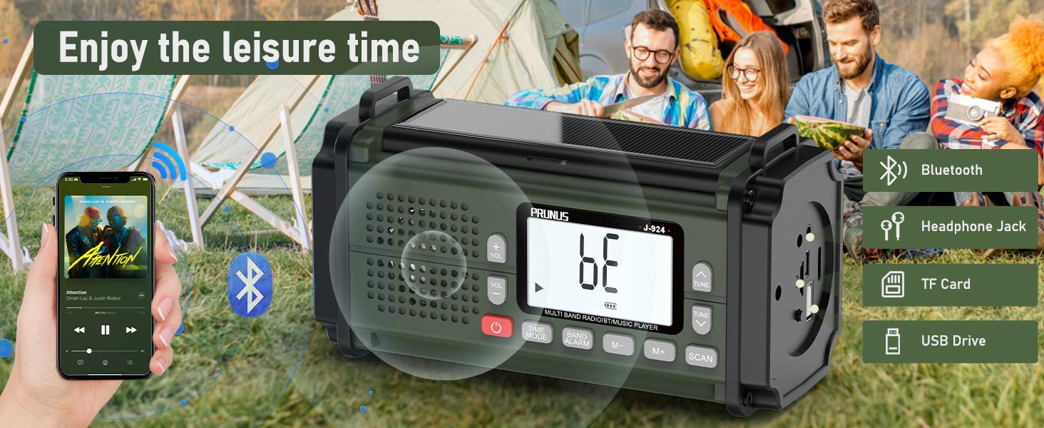 PRUNUS J-924 10000mAh/37000mWh Hand Crank Radio, AAA Batteries Powered Emergency Radio Solar, NOAA Weather Radio AM/FM/SW, USB Charging, Torch& Reading Light, SOS Alarm, Power Bank, Compass for Camping PRUNUS J-924 10000mAh/37000mWh Hand Crank Radio, AAA Batteries Powered Emergency Radio Solar, NOAA Weather Radio AM/FM/SW, USB Charging, Torch& Reading Light, SOS Alarm, Power Bank, Compass for Camping
