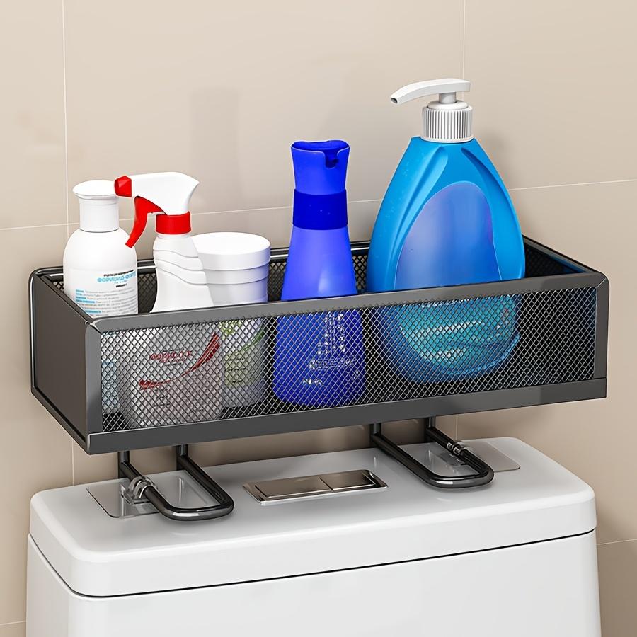 Wrought Iron Bathroom Shelf - Fine Mesh Shower Caddy - Toilet Top Paper Storage Rack - Portable Shower Shelf - Bathroom Accessories - Suitable for Toiletries & Cosmetics Storage and Organization - Washroom Accessories - Home Decor, Shelves