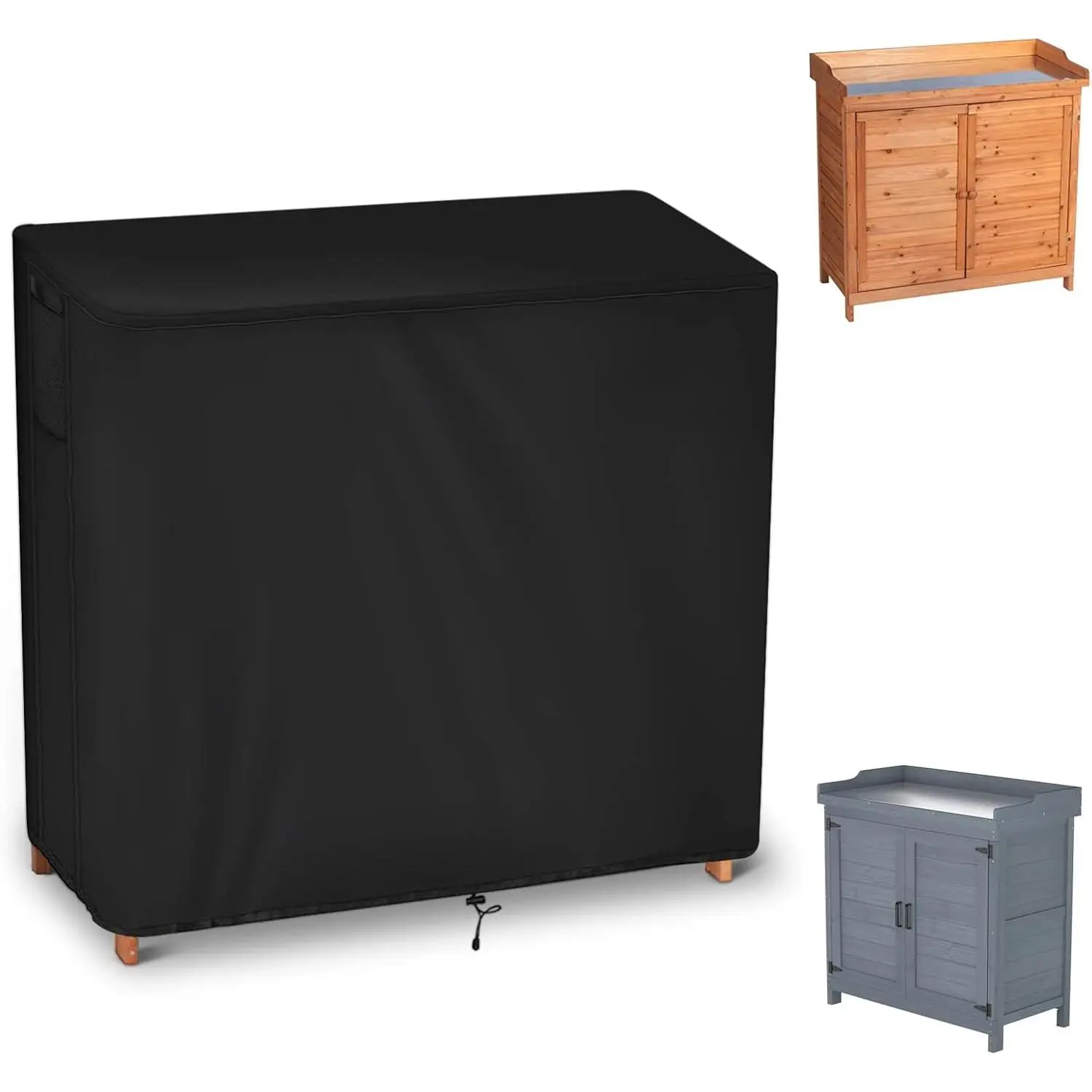 40 In Outdoor Kitchen Cabinet Cover for Garden Mud Storage Potting Table | 39.4x18x35.8,Waterproof Dustproof Heavy Duty Oxford Fabric,Storage Cabinet with Potting Bench Cover for Outside Workstation
