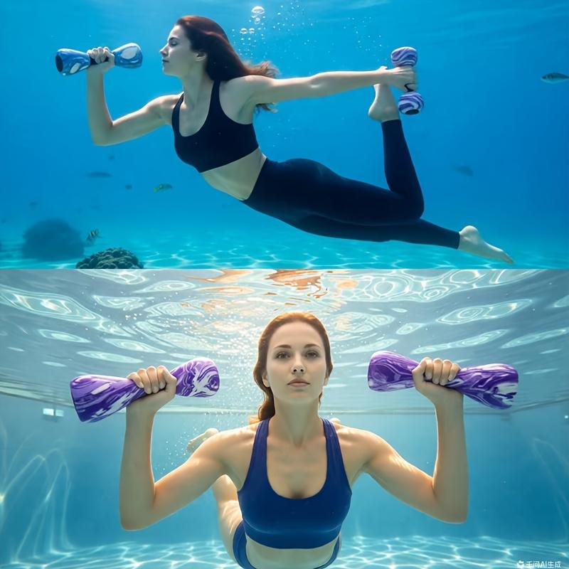 High-Quality Water Fitness Dumbbells, Ideal for Swimming, Aqua Aerobics, Home/hotel/pool, Beginner & Advanced Users, Pool Gym Accessories
